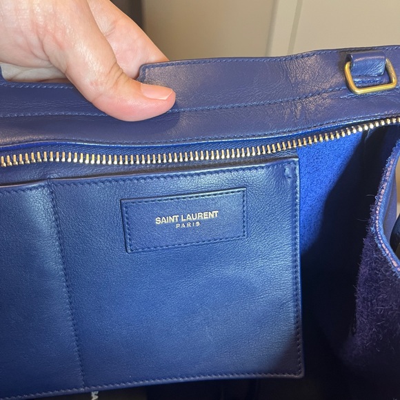 Yves Saint Laurent YSL Blue Leather Cabas Chyc - Picture 16 of 17